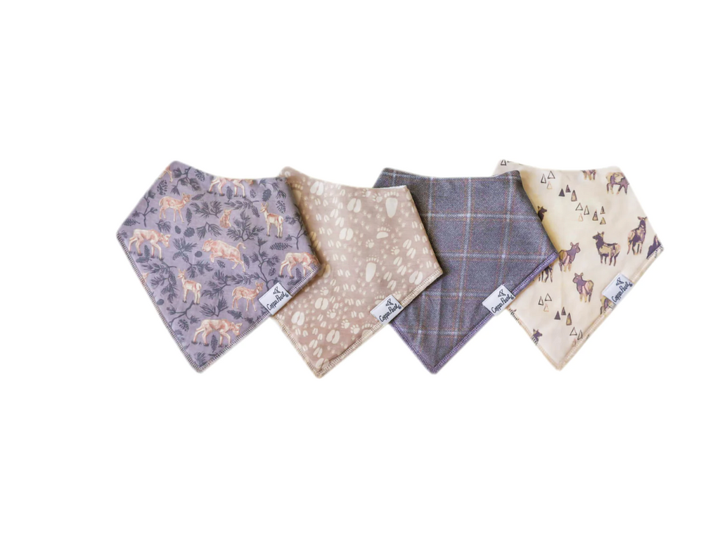 Copper Pearl Bandana Bib Set - Timber