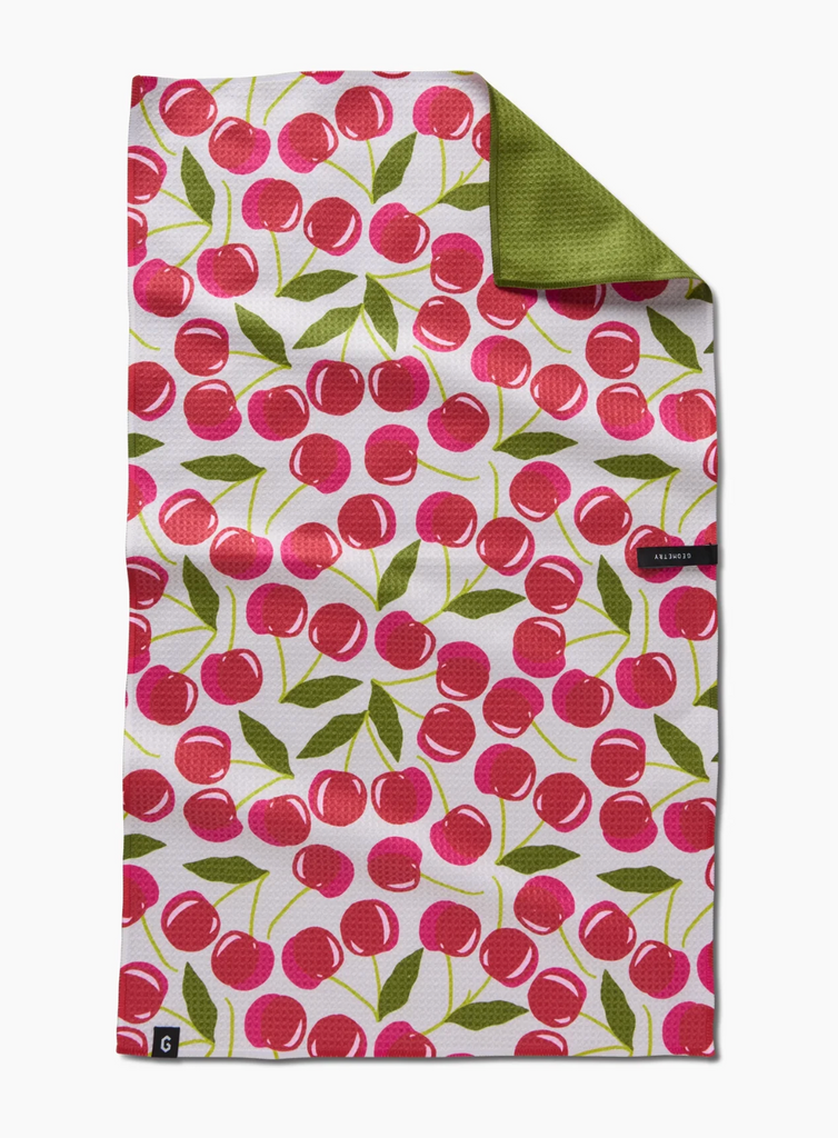 Geometry Double Sided Tea Towel - cherry chic