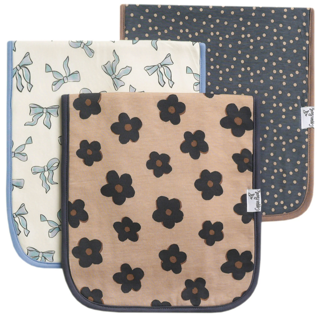 Burp Cloth Set - Gemma in Tan