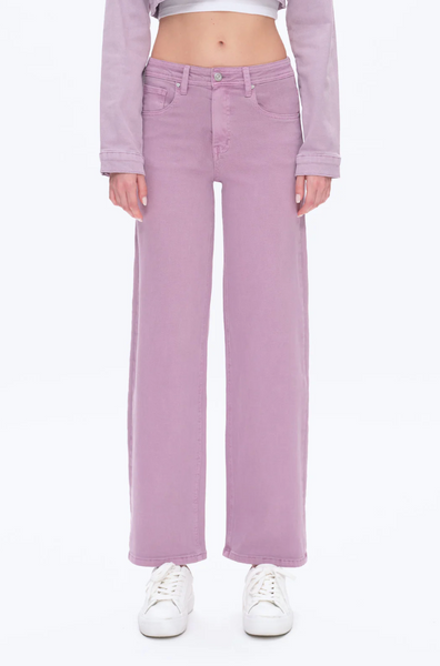 Flora High Rise Straight Leg - Purple