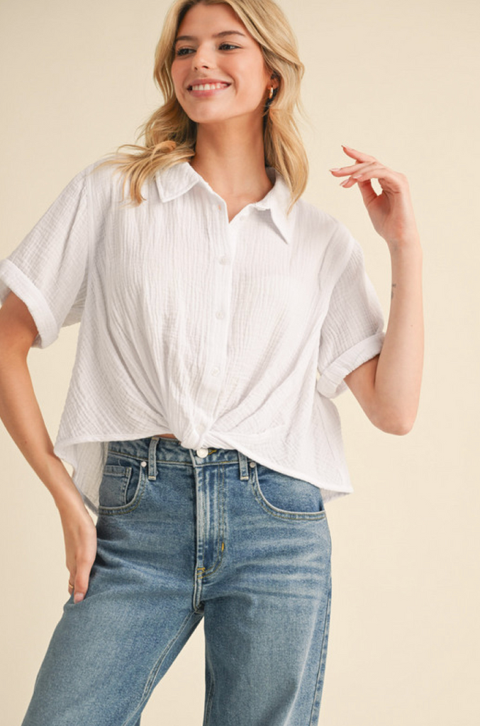 Charming Button-Up Top