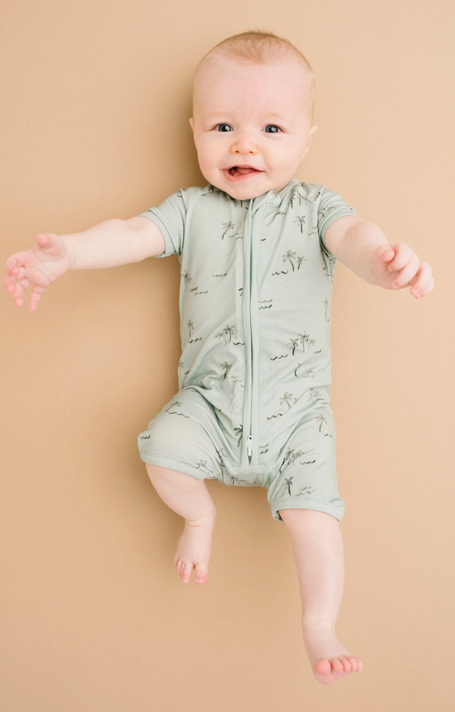 Palm Breeze Bamboo Short Romper