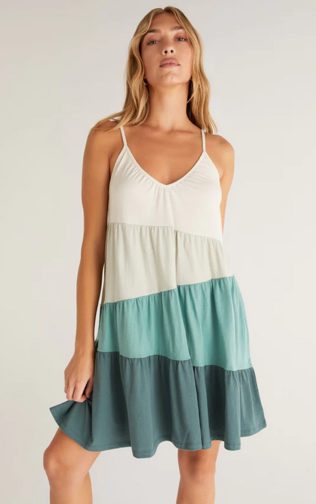 Amalfi Colorblock Mini Dress - Matcha