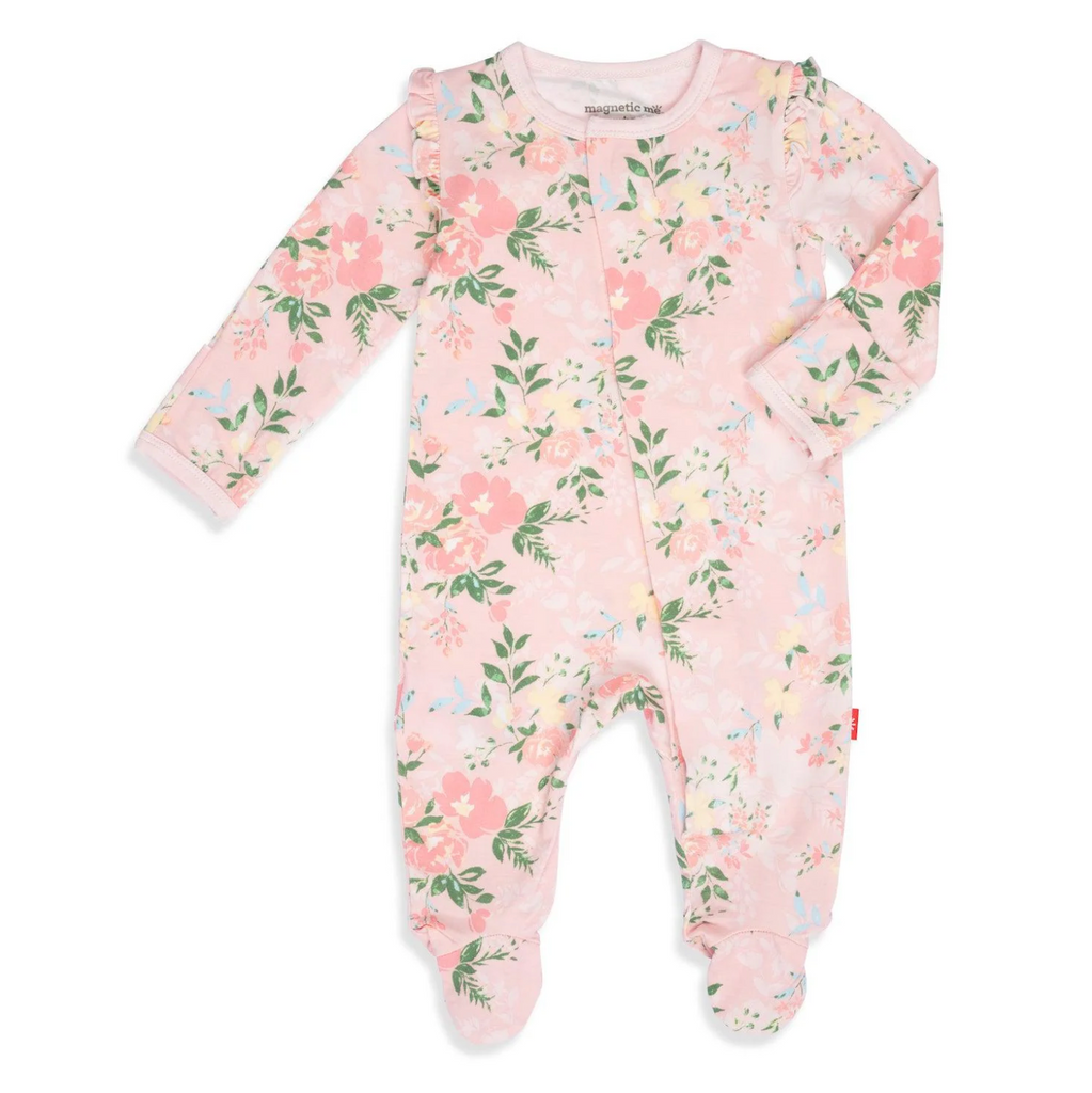 ainslee ruffle modal magnetic footie