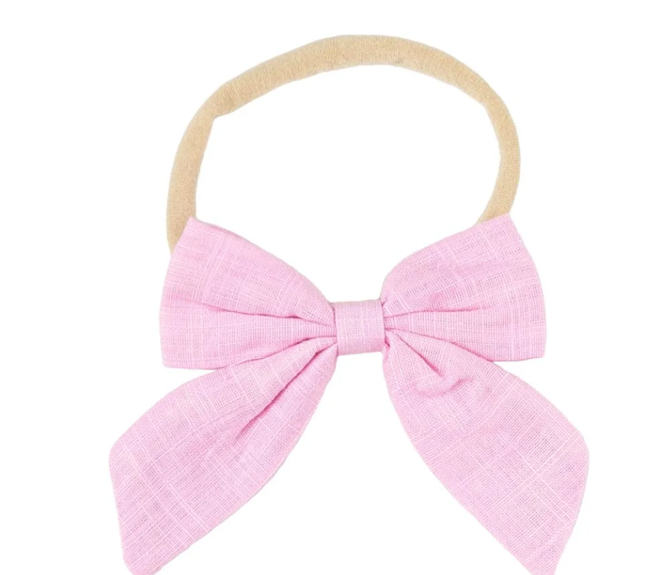 Pink Hand Tied Headband