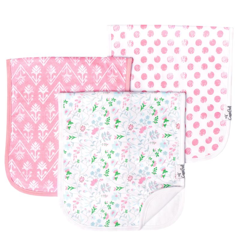 Burp Cloth Set, Claire