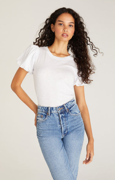 Alyce Slub Top - White