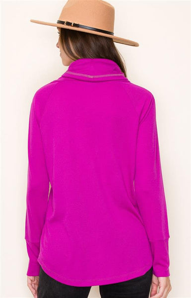 Magenta Rib Pullover