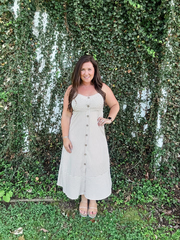 seaside sweetheart dress - khaki