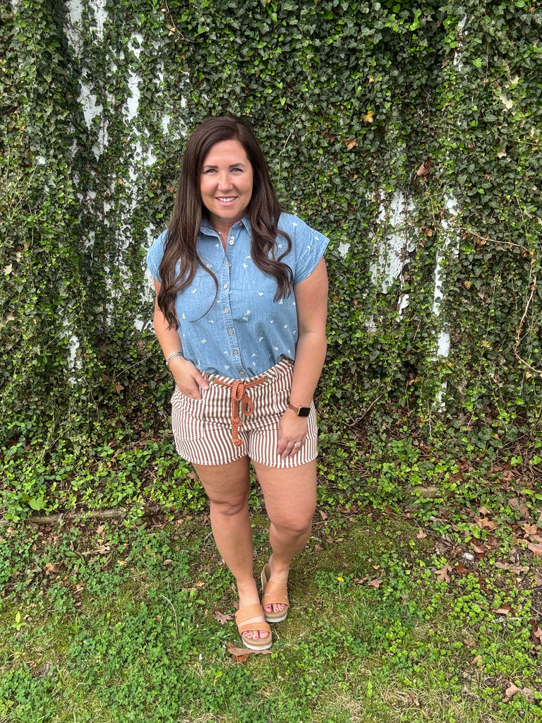 The Toffee Stripe Short