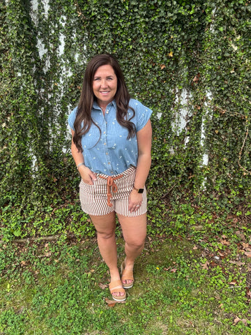 The Toffee Stripe Short