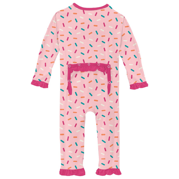 Print Classic Ruffle 2 Way Zip Coverall - Lotus Sprinkles