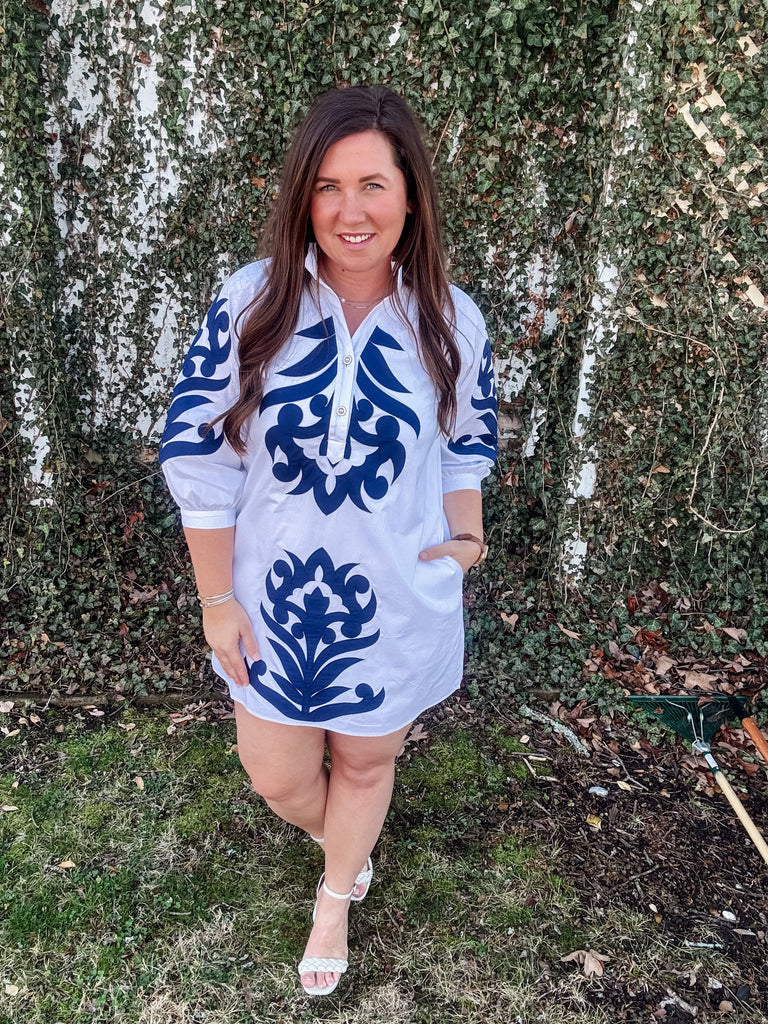 Maribel Stitch Dress - White