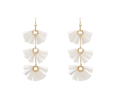 White Crystal Drop Earring