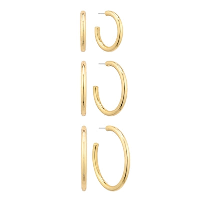 gold metal hoop set