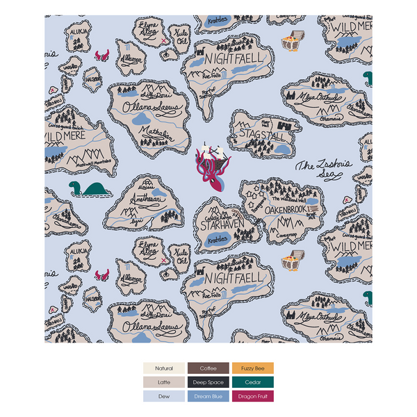 Dew Pirate Map Print 2 Way Zip Footie