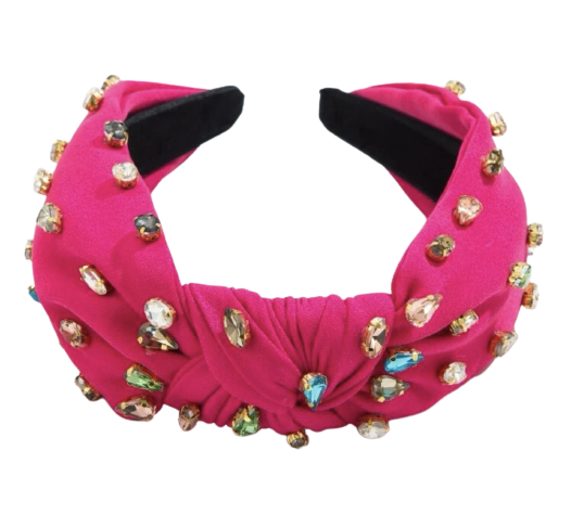 Hot Pink Rhinestone Headband