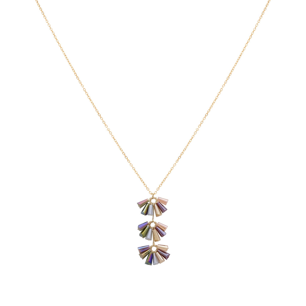 Multi Crystal Drop Necklace