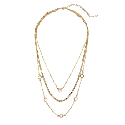 triple layer crystal necklace