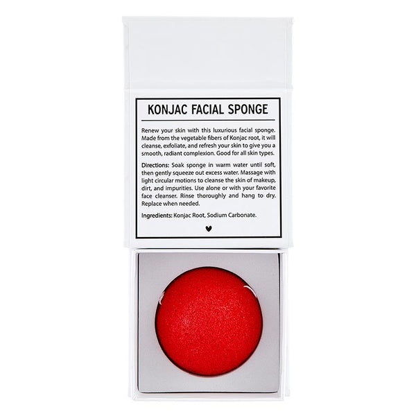 Limited Edition Facial Konjac Sponge - Red