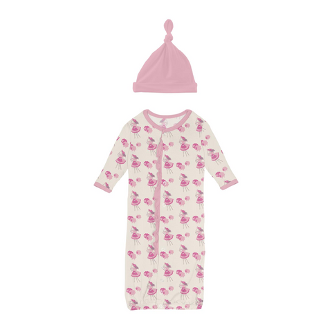 Ruffle Layette Converter Gown & Hat Set - Natural Little Bo Peep