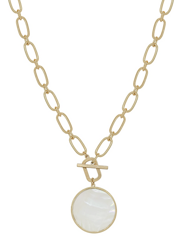 Open Chain Necklace with Charm