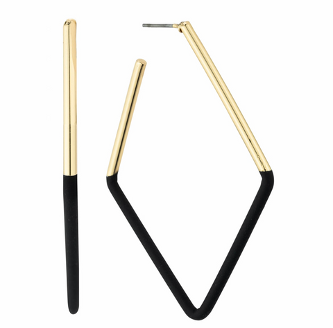 Black Metal Coated Triangle Hoop