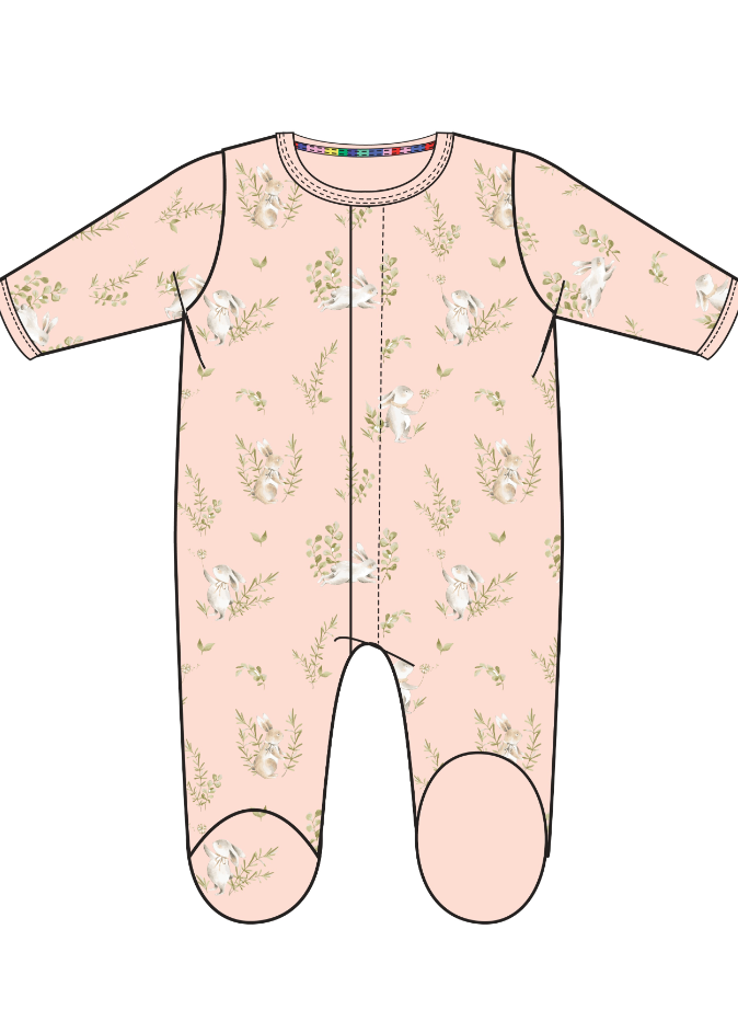 Pink Hoppily Ever After Modal Footie