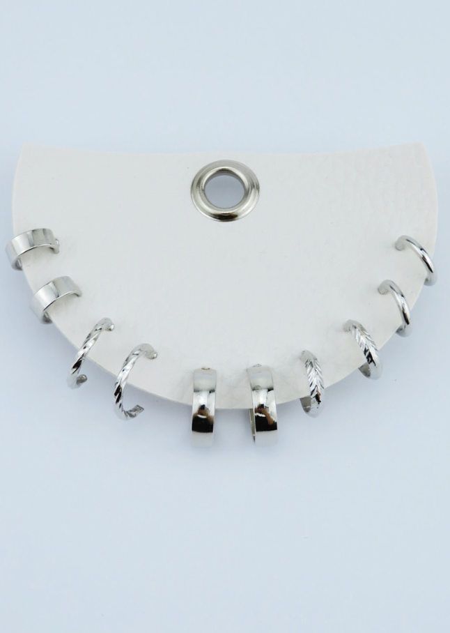 Silver huggie hoop earring set