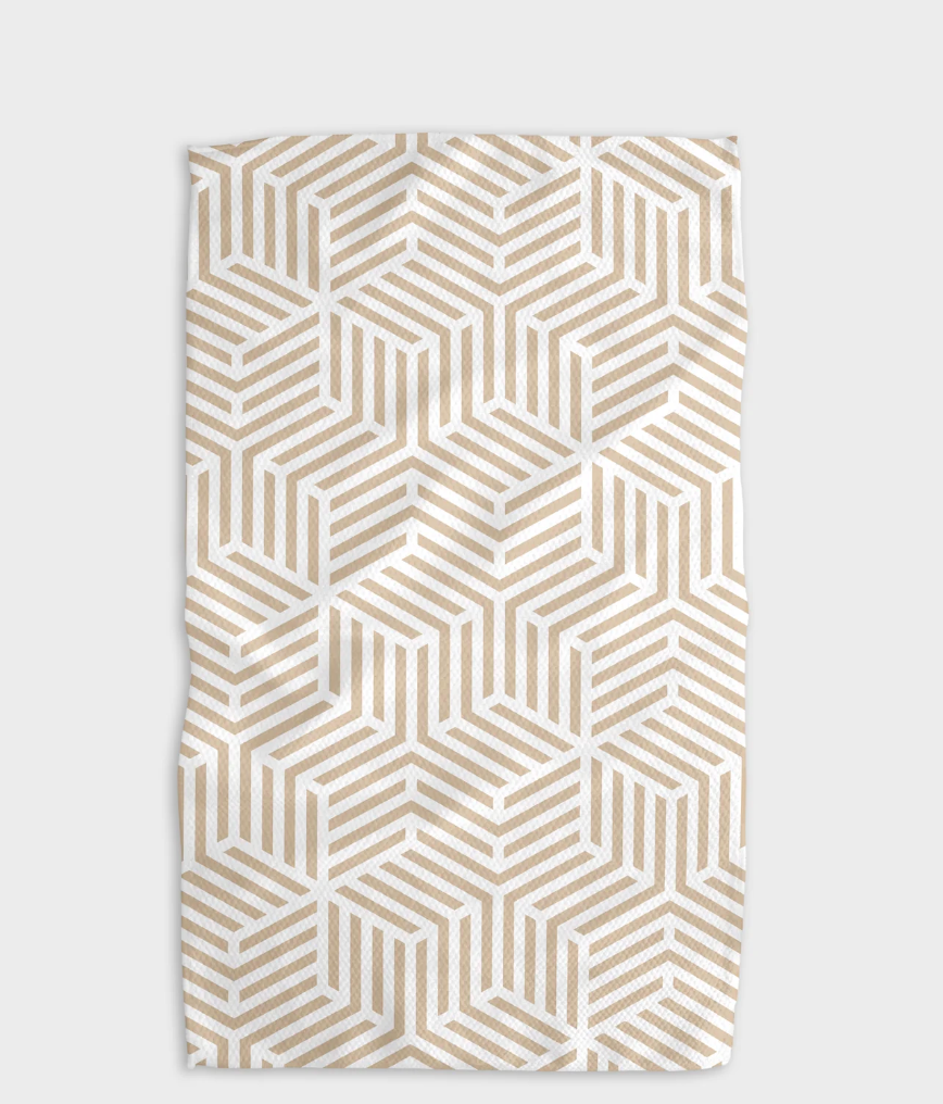Geometry Tea Towel - Stacked Cubes