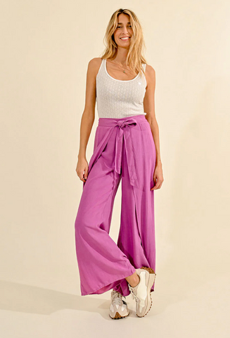 A Perfect Wide Leg Pant - Purple