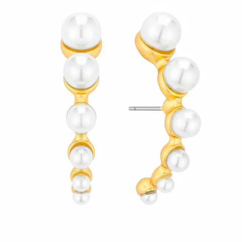 pearl and gold stud