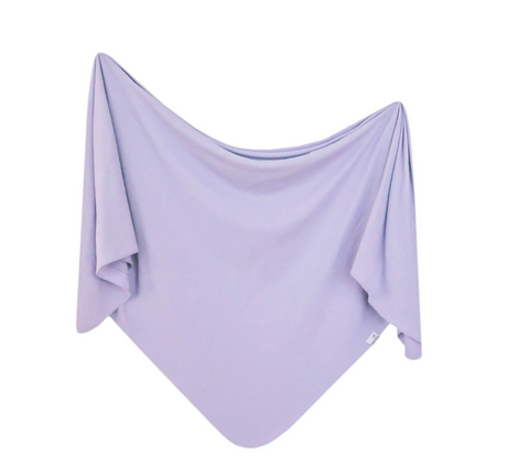 Copper Pearl Swaddle Blanket - Ribbed Periwinkle