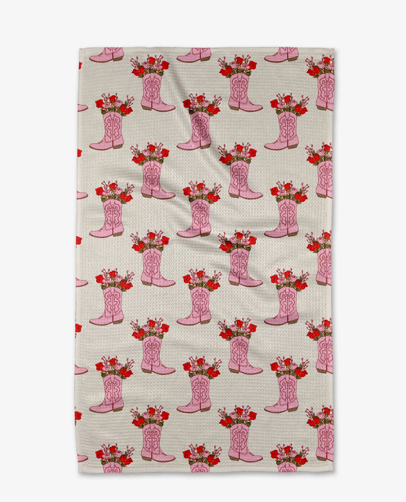 Geometry Tea Towel - cowgirl boots
