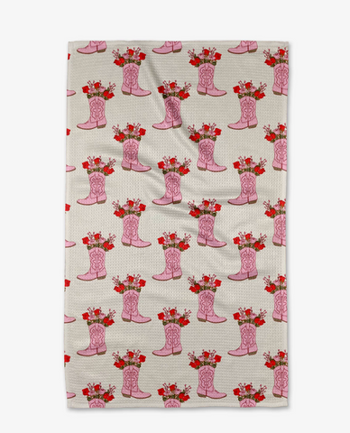 Geometry Tea Towel - cowgirl boots