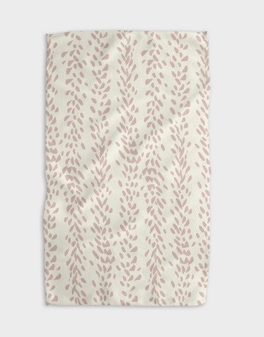 Geometry Tea Towel - reeds printed sunset