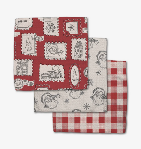 Geometry Dishcloth - christmas santa
