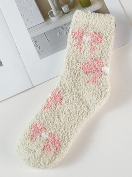 Cozy Fuzzy Socks - Bows