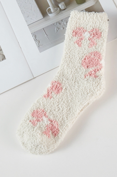 Cozy Fuzzy Socks - Bows