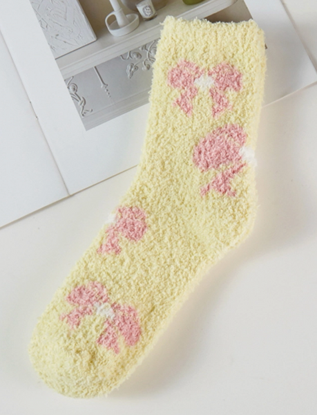 Cozy Fuzzy Socks - Bows