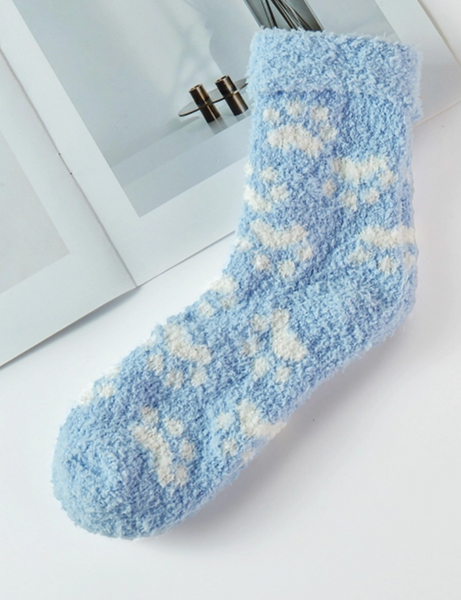 Cozy Fuzzy Socks - Paw Prints