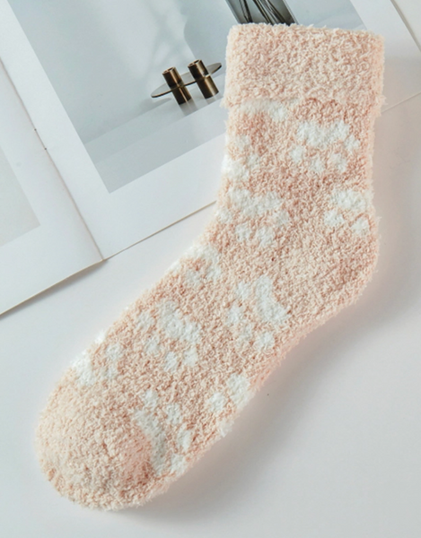 Cozy Fuzzy Socks - Paw Prints