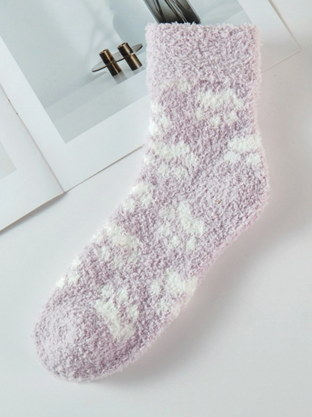 Cozy Fuzzy Socks - Paw Prints