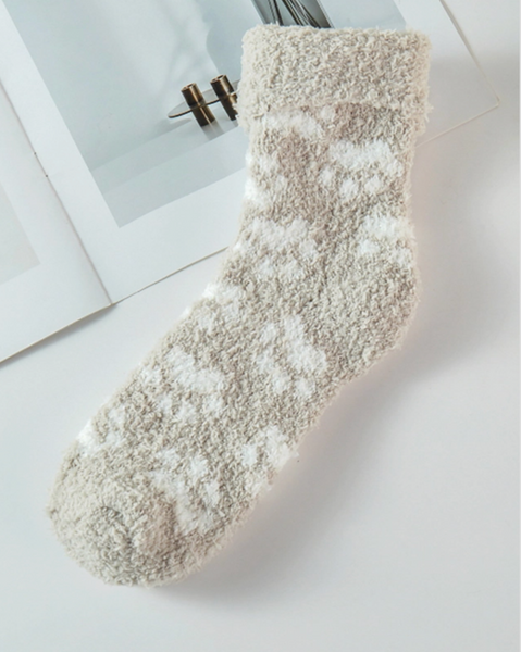Cozy Fuzzy Socks - Paw Prints