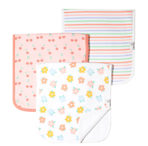 Burp Cloth Set, Cheery