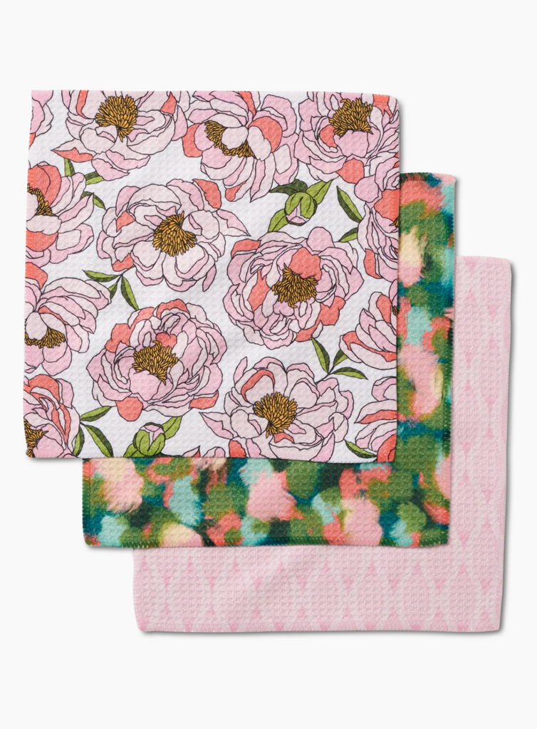 Geometry Dishcloth - peony paradise