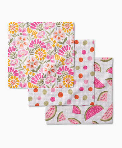 Geometry Dishcloth - neo ray