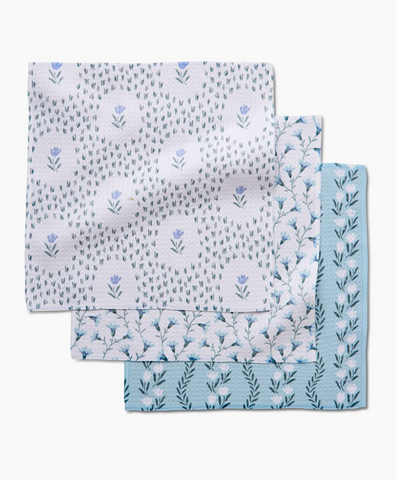 Geometry Dishcloth - trailing farmhouse florals