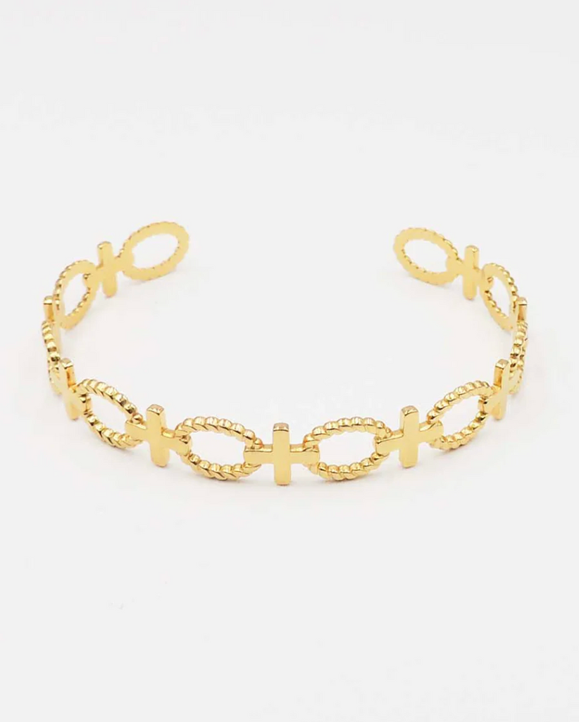 stainless steel open bar cuff bracelet