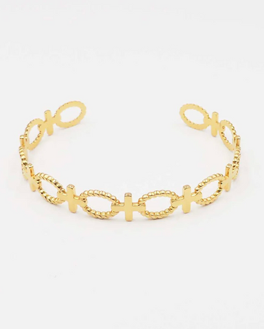 stainless steel open bar cuff bracelet